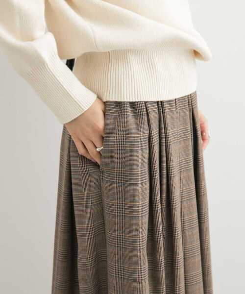 URBAN RESEARCH DOORS(アーバンリサーチドアーズ)の「タックギャザーボリュームスカート(スカート・レディース・チェック/ブラック・MEDIUM)」の14枚目の写真