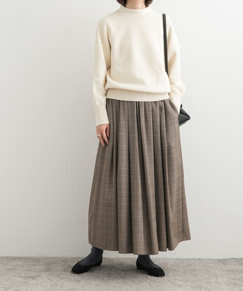 URBAN RESEARCH DOORS(アーバンリサーチドアーズ)の「タックギャザーボリュームスカート(スカート・レディース・チェック/ブラック・MEDIUM)」の18枚目の写真