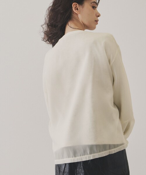 VIRAL.(バイラル)の「【VIRAL.】オーガンジーロゴトレーナー(スウェット・レディース・ブラック/アイボリー系7・00)」の15枚目の写真