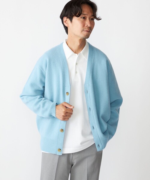 SHIPS（シップス）の「SHIPS:〈手洗い可能〉ソフト ウール Vネック ニット カーディガン（アンサンブル対応）（カーディガン/ボレロ・メンズ・ライトブルー/ベージュ/ネイビー・SMALL/MEDIUM/LARGE/X-LARGE）」の21枚目の写真