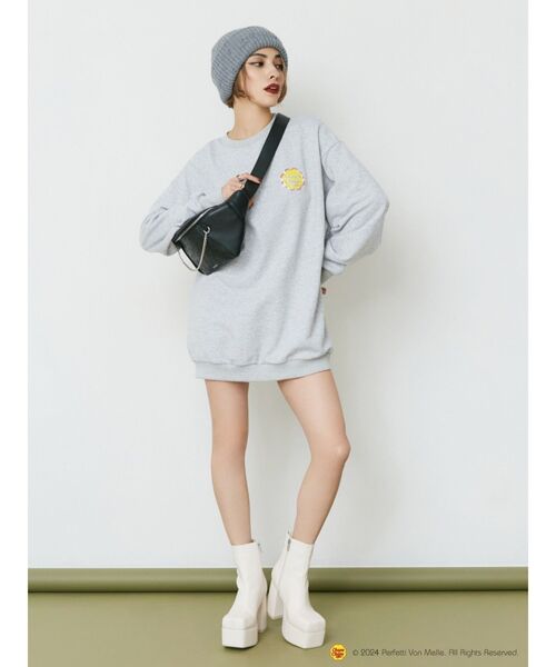 EVRIS（エヴリス）の「【EVRIS×Chupa Chups】ワンポイントトレーナー（Tシャツ/カットソー・レディース・グレー/ブラック/レッド・FREE）」の9枚目の写真