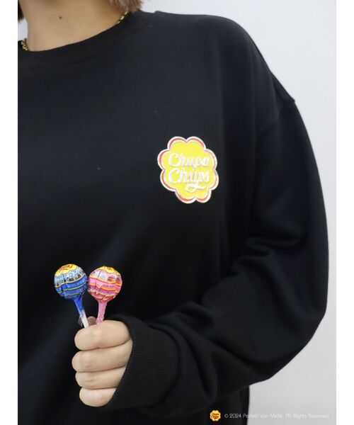 EVRIS（エヴリス）の「【EVRIS×Chupa Chups】ワンポイントトレーナー（Tシャツ/カットソー・レディース・グレー/ブラック/レッド・FREE）」の10枚目の写真