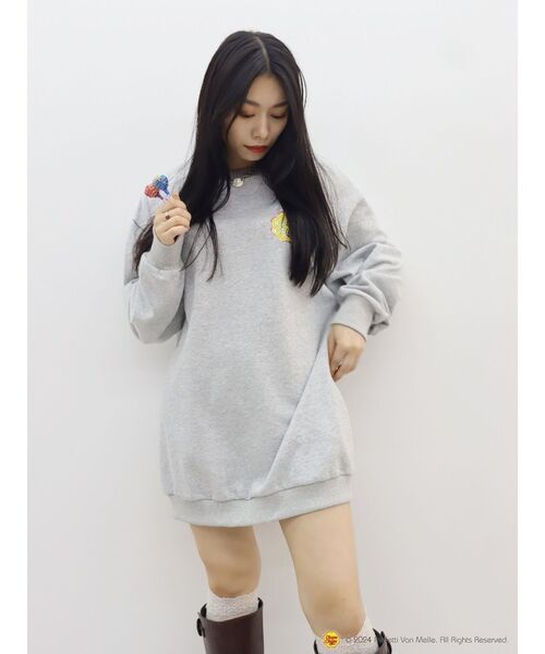 EVRIS（エヴリス）の「【EVRIS×Chupa Chups】ワンポイントトレーナー（Tシャツ/カットソー・レディース・グレー/ブラック/レッド・FREE）」の22枚目の写真