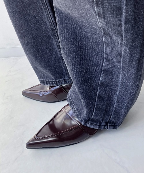 AS KNOW AS plus（アズノゥアズプラス）の「ポインテッドトゥ ローファー（ローファー・レディース・レッド/ブラウン/ブラック・L/M）」の8枚目の写真