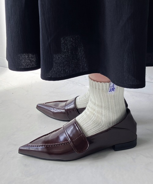 AS KNOW AS plus（アズノゥアズプラス）の「ポインテッドトゥ ローファー（ローファー・レディース・レッド/ブラウン/ブラック・L/M）」の7枚目の写真