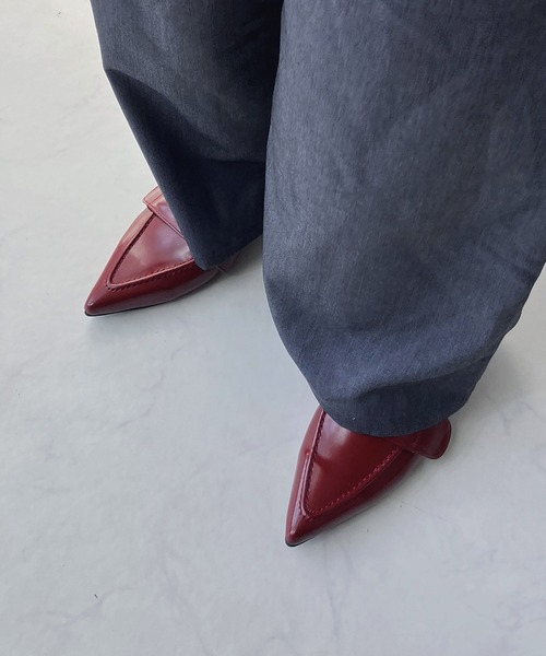 AS KNOW AS plus（アズノゥアズプラス）の「ポインテッドトゥ ローファー（ローファー・レディース・レッド/ブラウン/ブラック・L/M）」の6枚目の写真