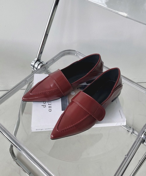 AS KNOW AS plus（アズノゥアズプラス）の「ポインテッドトゥ ローファー（ローファー・レディース・レッド/ブラウン/ブラック・L/M）」の22枚目の写真