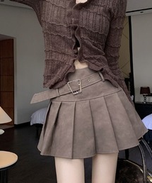 ヴィンテージ Puレザープリーツスカート