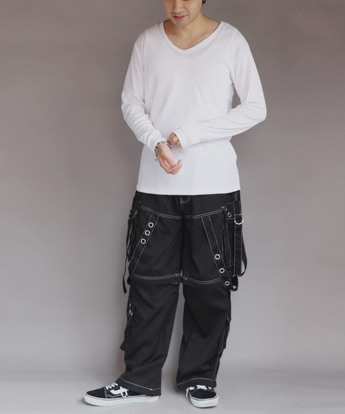8(eight)(エイト)の「T/CフライスVネック長袖Tシャツ(Tシャツ/カットソー・メンズ・チャコール/ネイビー/ホワイト/ブラック/グレー・MEDIUM/X-LARGE/LARGE)」の10枚目の写真