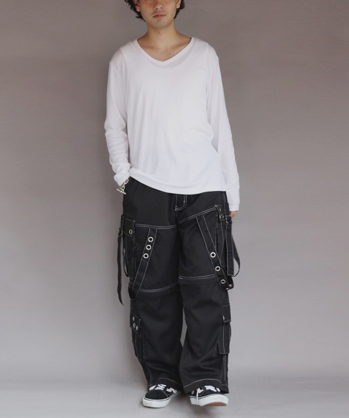 8(eight)(エイト)の「T/CフライスVネック長袖Tシャツ(Tシャツ/カットソー・メンズ・チャコール/ネイビー/ホワイト/ブラック/グレー・MEDIUM/X-LARGE/LARGE)」の11枚目の写真