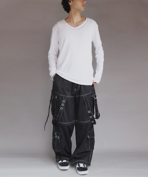 8(eight)(エイト)の「T/CフライスVネック長袖Tシャツ(Tシャツ/カットソー・メンズ・チャコール/ネイビー/ホワイト/ブラック/グレー・MEDIUM/X-LARGE/LARGE)」の14枚目の写真