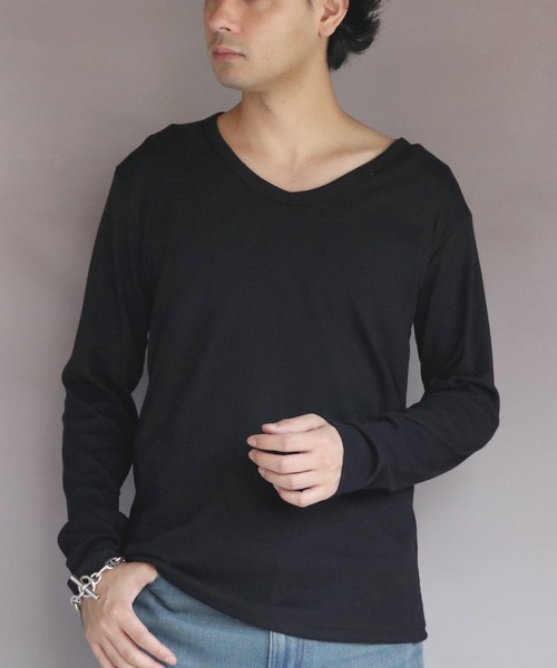 8(eight)(エイト)の「T/CフライスVネック長袖Tシャツ(Tシャツ/カットソー・メンズ・チャコール/ネイビー/ホワイト/ブラック/グレー・MEDIUM/X-LARGE/LARGE)」の16枚目の写真
