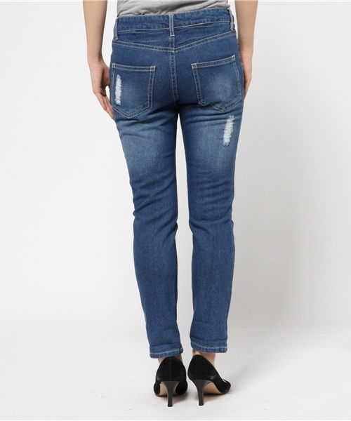 VENCEEXCHANGE（ヴァンスエクスチェンジ）の「デニム破れボーイズパンツ（デニムパンツ・レディース・ブルー系その他/ブルー/スカイブルー・26inch/27inch/24inch/25inch）」の11枚目の写真