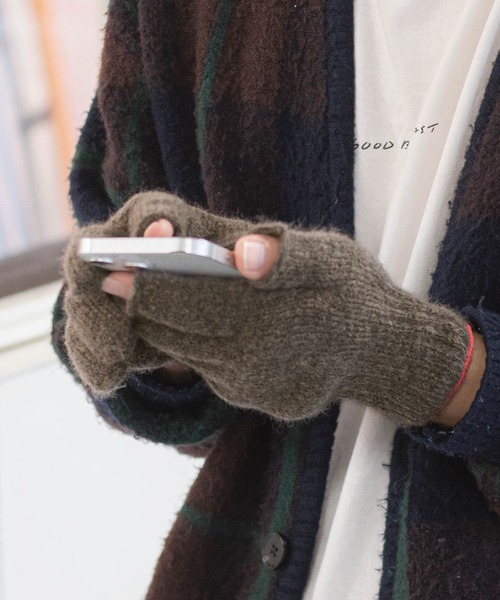 TEMBEA(テンベア)の「TEMBEA 2FINGERLESS GUNTE テンベア 2フィンガーレス グンテ 軍手 手袋 ミトン(手袋・レディース・ライトグレー/ベージュ/ダークベージュ/グレー/チャコールグレー/ライトイエロー・FREE)」の5枚目の写真