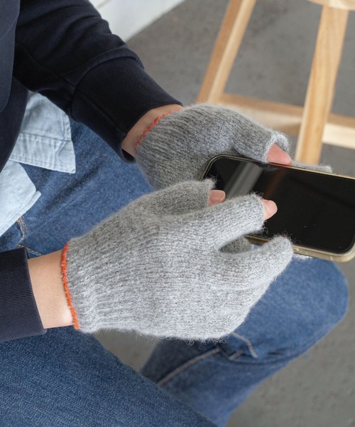 TEMBEA(テンベア)の「TEMBEA 2FINGERLESS GUNTE テンベア 2フィンガーレス グンテ 軍手 手袋 ミトン(手袋・レディース・ライトグレー/ベージュ/ダークベージュ/グレー/チャコールグレー/ライトイエロー・FREE)」の1枚目の写真