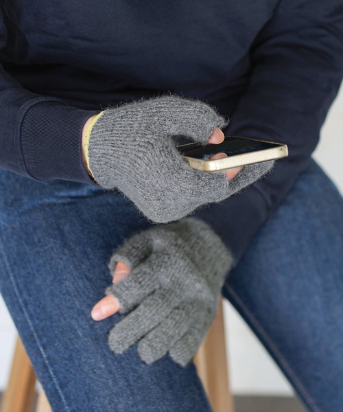 TEMBEA(テンベア)の「TEMBEA 2FINGERLESS GUNTE テンベア 2フィンガーレス グンテ 軍手 手袋 ミトン(手袋・レディース・ライトグレー/ベージュ/ダークベージュ/グレー/チャコールグレー/ライトイエロー・FREE)」の16枚目の写真
