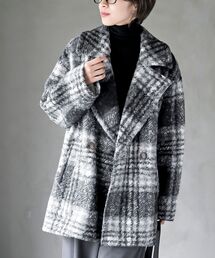 rps | リングボア先染めチェックダブルジャケット(チェスターコート)