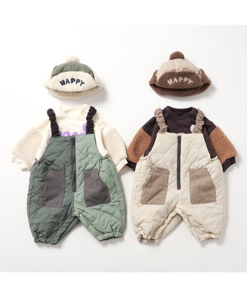 BREEZE（ブリーズ）の「フライトキルトベビーキャップ（その他ベビー用品・キッズ・カーキ/ベージュ・46/48）」の4枚目の写真