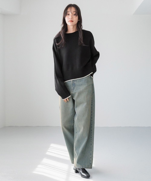 LOWRYS FARM(ローリーズファーム)の「2WAYハイショクニットPOLS 151711(ニット/セーター・レディース・ブルー/ブラック/アイボリー・FREE)」の13枚目の写真
