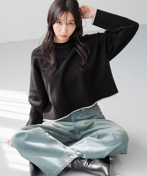 LOWRYS FARM(ローリーズファーム)の「2WAYハイショクニットPOLS 151711(ニット/セーター・レディース・ブルー/ブラック/アイボリー・FREE)」の16枚目の写真