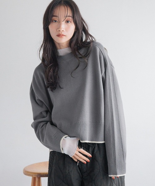 LOWRYS FARM(ローリーズファーム)の「2WAYハイショクニットPOLS 151711(ニット/セーター・レディース・ブルー/ブラック/アイボリー・FREE)」の10枚目の写真