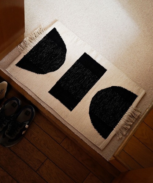 ヴィンテージ 手織りサブララグ 47×94cm キッチン 玄関 カクタスシルク