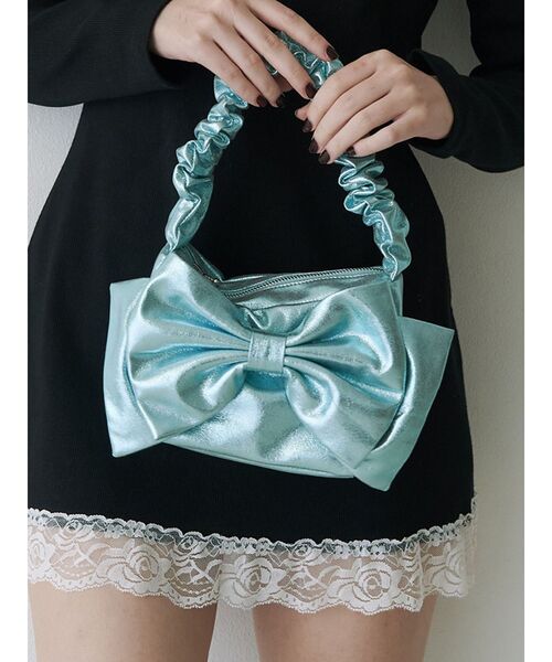 jouetie(ジュエティ)の「リボンハンドバッグ(ハンドバッグ・レディース・ブラック/ブルー/シルバー・FREE)」の5枚目の写真