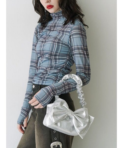 jouetie(ジュエティ)の「リボンハンドバッグ(ハンドバッグ・レディース・ブラック/ブルー/シルバー・FREE)」の6枚目の写真