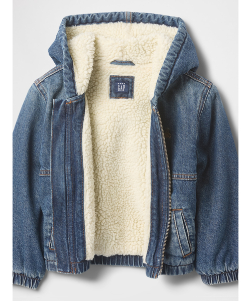 GAP（ギャップ）の「babyGap 裏ボア フード付き デニムジャケット（デニムジャケット・キッズ・インディゴブルー・80ｃｍ/90cm/95cm/110cm/100cm/70cm/105cm）」の3枚目の写真