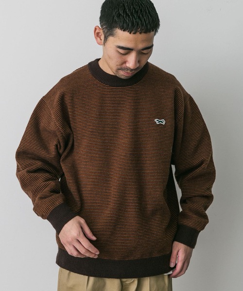 らぴす様 ニット ボーダー XU（エックスユー）の「【XU/エックスユー】stripe damage knit