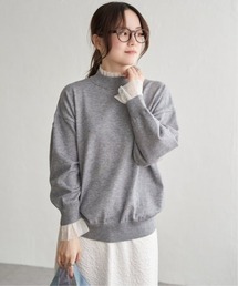 ドットチュールレイヤーニット