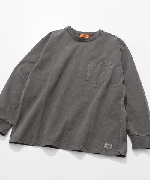 KRIFF MAYER（クリフメイヤー）の「ヘビーOZピグメントロンT（Tシャツ/カットソー・メンズ・オフホワイト/ネイビー/グリーン/ベージュ/サックスブルー/ピンク/イエロー/チャコール・LARGE/MEDIUM/X-LARGE）」の3枚目の写真