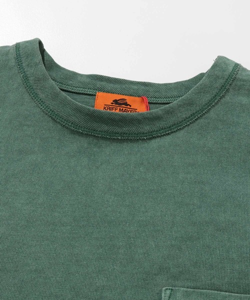 KRIFF MAYER（クリフメイヤー）の「ヘビーOZピグメントロンT（Tシャツ/カットソー・メンズ・オフホワイト/ネイビー/グリーン/ベージュ/サックスブルー/ピンク/イエロー/チャコール・LARGE/MEDIUM/X-LARGE）」の16枚目の写真