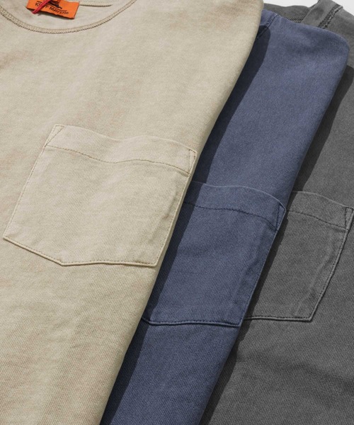 KRIFF MAYER（クリフメイヤー）の「ヘビーOZピグメントロンT（Tシャツ/カットソー・メンズ・オフホワイト/ネイビー/グリーン/ベージュ/サックスブルー/ピンク/イエロー/チャコール・LARGE/MEDIUM/X-LARGE）」の17枚目の写真