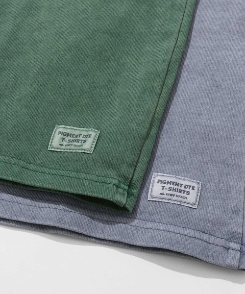 KRIFF MAYER（クリフメイヤー）の「ヘビーOZピグメントロンT（Tシャツ/カットソー・メンズ・オフホワイト/ネイビー/グリーン/ベージュ/サックスブルー/ピンク/イエロー/チャコール・LARGE/MEDIUM/X-LARGE）」の18枚目の写真
