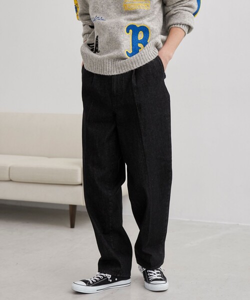 【C.DENIMS】デニムタックトラウザーパンツ（デニムパンツ）｜coen（コーエン）