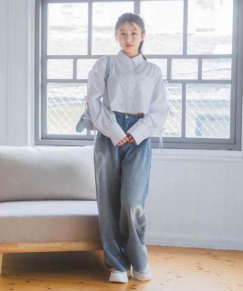 repipi armario（レピピ アルマリオ）の「ジュエルリボンシャツ（シャツ/ブラウス・キッズ・ブルー系その他/ブルー/ホワイト・LARGE/MEDIUM/SMALL）」の9枚目の写真