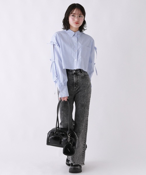 repipi armario（レピピ アルマリオ）の「ジュエルリボンシャツ（シャツ/ブラウス・キッズ・ブルー系その他/ブルー/ホワイト・LARGE/MEDIUM/SMALL）」の4枚目の写真