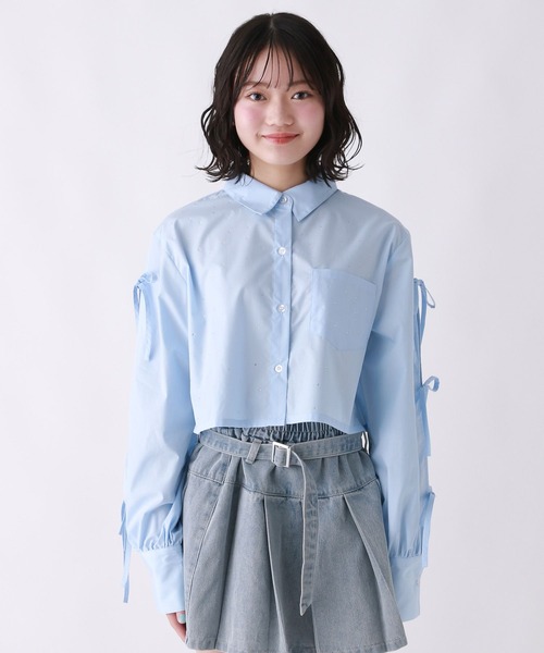 repipi armario（レピピ アルマリオ）の「ジュエルリボンシャツ（シャツ/ブラウス・キッズ・ブルー系その他/ブルー/ホワイト・LARGE/MEDIUM/SMALL）」の16枚目の写真