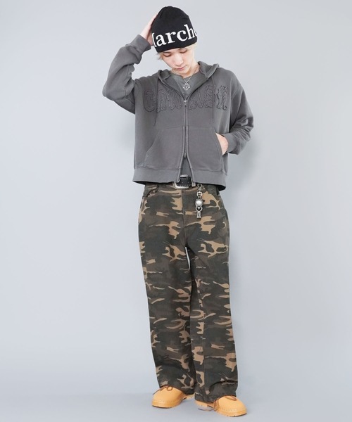 SPINNS（スピンズ）の「シングルニットビーニー/ロゴ（ニットキャップ/ビーニー・メンズ・ブラック/グレー・ONESIZE）」の7枚目の写真