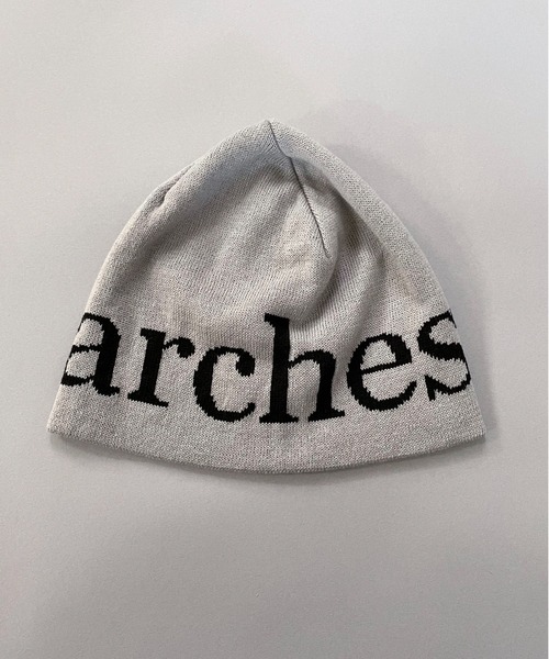 SPINNS（スピンズ）の「シングルニットビーニー/ロゴ（ニットキャップ/ビーニー・メンズ・ブラック/グレー・ONESIZE）」の4枚目の写真