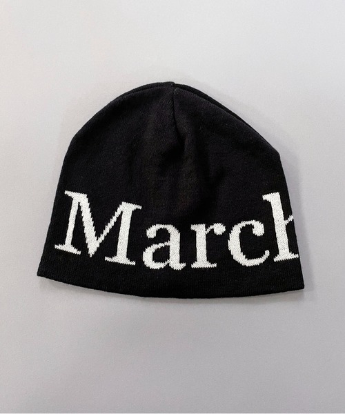 SPINNS（スピンズ）の「シングルニットビーニー/ロゴ（ニットキャップ/ビーニー・メンズ・ブラック/グレー・ONESIZE）」の3枚目の写真