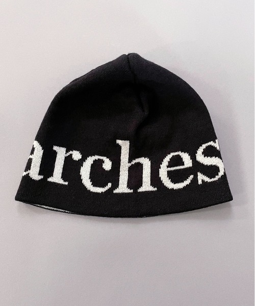 SPINNS（スピンズ）の「シングルニットビーニー/ロゴ（ニットキャップ/ビーニー・メンズ・ブラック/グレー・ONESIZE）」の6枚目の写真