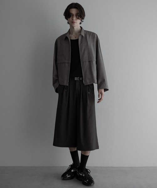 セール】loose shadow check short jacket / ルーズシャドウ