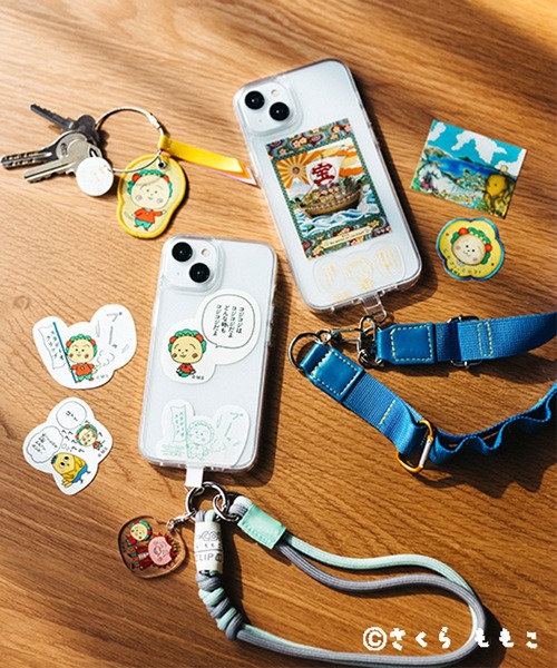 studio CLIP(スタディオクリップ)の「スマホハンドストラップ〈COJI‐COJIコラボ〉(スマホグッズ・レディース・グリーン/ピンク/ブルー・FREE)」の4枚目の写真