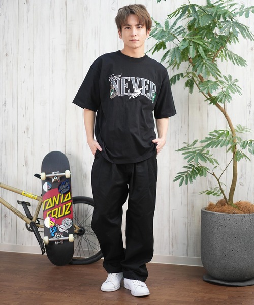 FORGET NEVER（フォーゲットネバー）の「【ムラサキスポーツ限定】FORGET NEVER/フォーゲットネバー 半袖Tシャツ 刺繍 252OO1ST557FN（Tシャツ/カットソー・メンズ・ホワイト/ブラック・XL/L/M）」の19枚目の写真