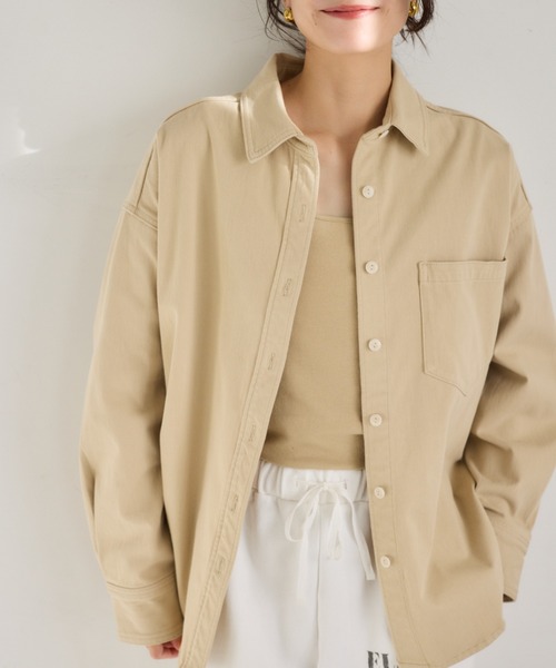 BARNYARDSTORM(バンヤードストーム)の「BARNYARDSTORM / カットデニムシャツジャケット【『ネルソンさん』YouTubeご紹介アイテム】(シャツ/ブラウス・レディース・インディゴブルー/ブルー系1/ベージュ・FREE)」の9枚目の写真