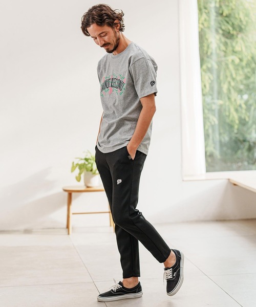mt9455- flower logo print short sleeve cut&sew Tシャツ（Tシャツ/カットソー）｜1minute 1second（ワンミニットワンセカンド）