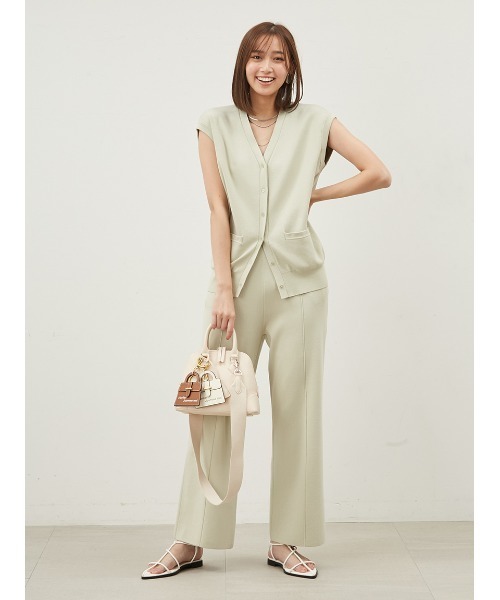 セール】ウエストゴム美脚シルエットニットパンツ（その他パンツ