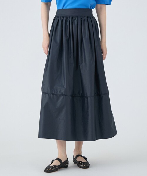 MACPHEE（マカフィー）の「クリスピータフタ ギャザーマキシスカート（スカート・レディース・キャメル/ネイビー/ホワイト/ブラック/ベージュ・36/34）」の17枚目の写真